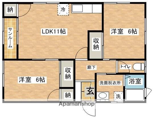 RICHOAK五番館(2LDK/2階)の間取り写真