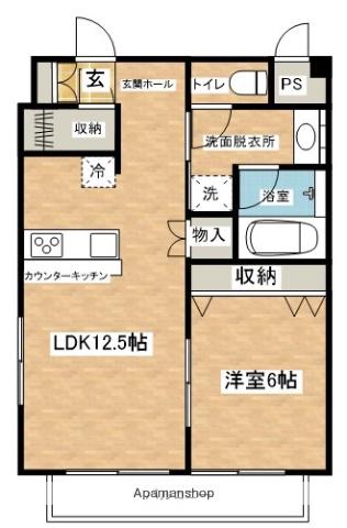 パークヒルズ泉(1LDK/5階)の間取り写真