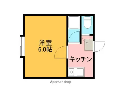 アップルハウス千秋中島町(1K/1階)の間取り写真