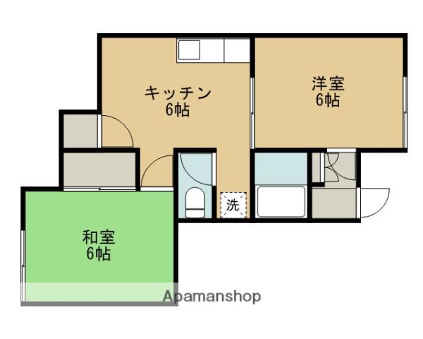 サンシャイン池田(2DK/2階)の間取り写真