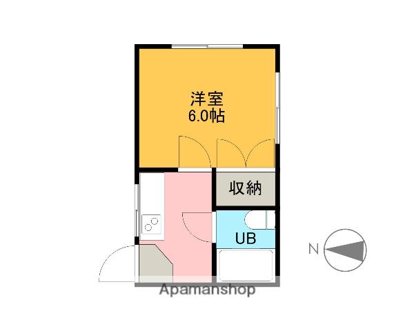 コーポフロール(1K/2階)の間取り写真