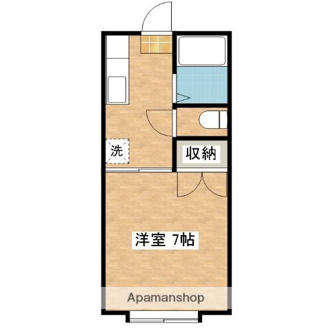 ツインリーフ(1K/2階)の間取り写真