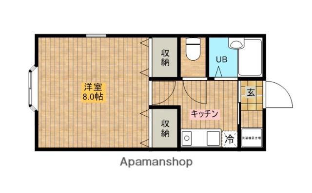 ピュアハウスHIRO(1K/1階)の間取り写真