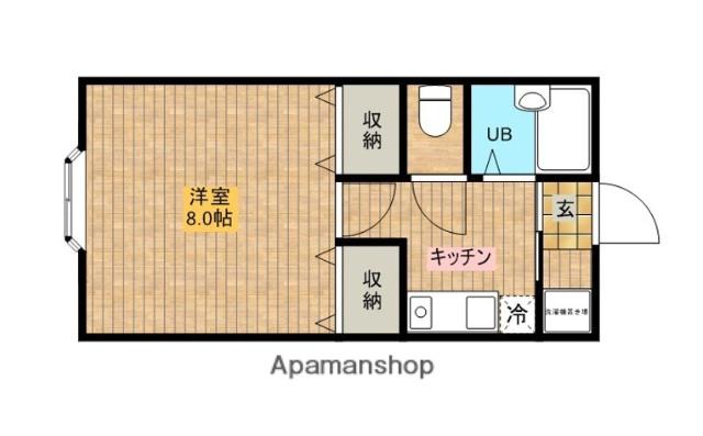 ピュアハウスHIRO(1K/1階)の間取り写真