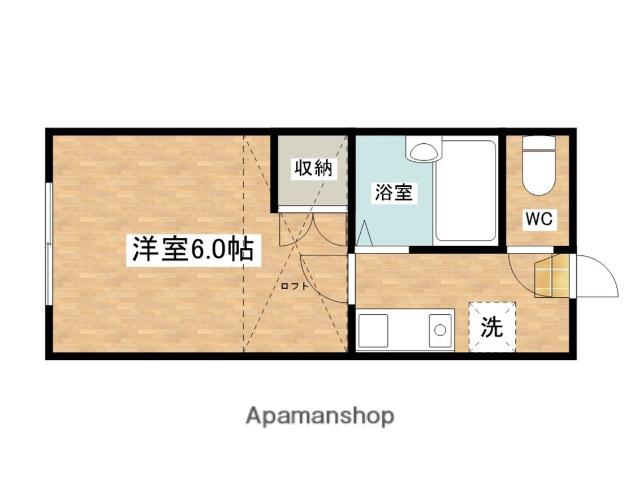 グランシオン(1K/2階)の間取り写真