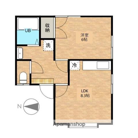 ホームリッチ(1LDK/2階)の間取り写真