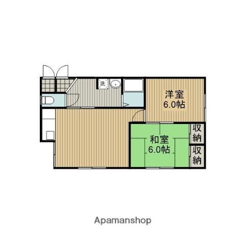 コーポあさだ(2LDK/2階)の間取り写真