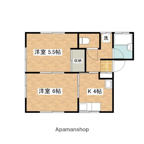 北斗ハウス(2K/2階)の間取り写真
