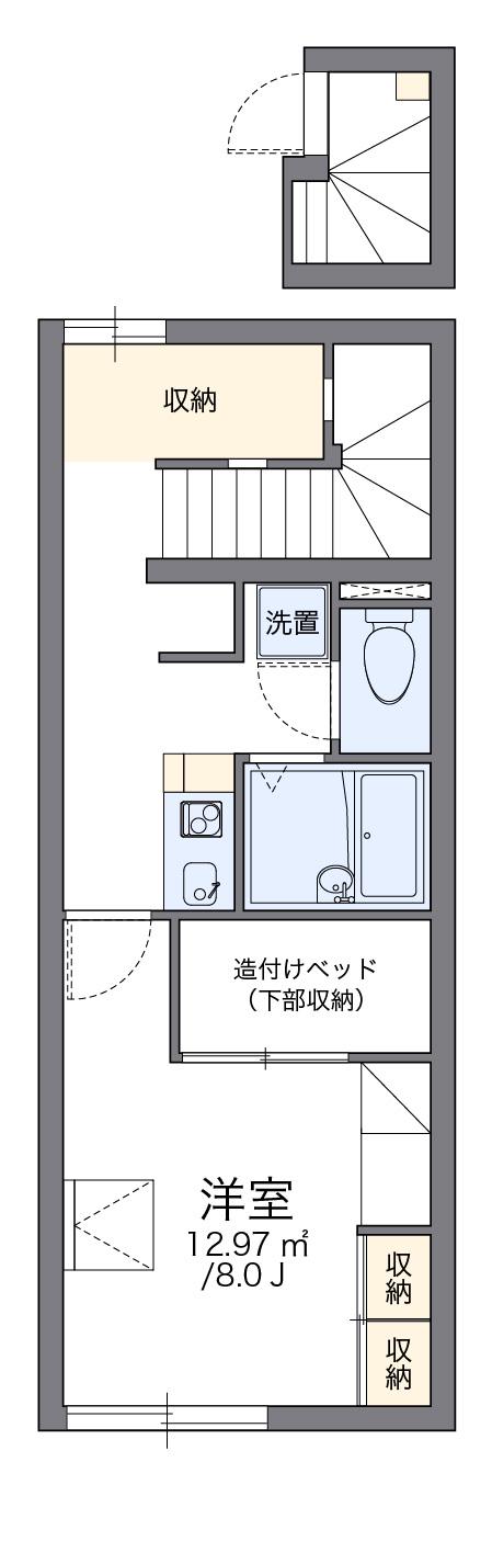 レオパレスシャルマン ドミール(1K/2階)の間取り写真