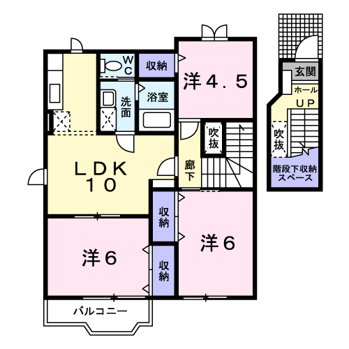 レフィナードⅡ(3LDK/2階)の間取り写真