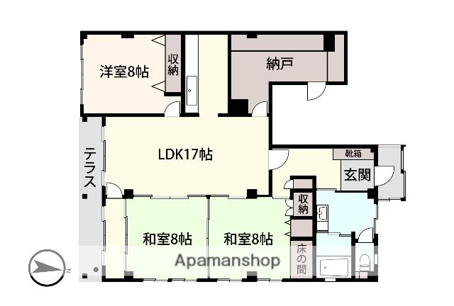 アシスト第11秋田マンション(3LDK/1階)の間取り写真