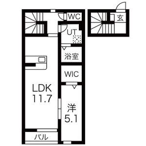 CASA ETERNO(1LDK/2階)の間取り写真