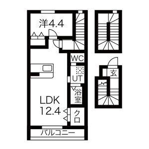シンフォニー大場(1LDK/3階)の間取り写真