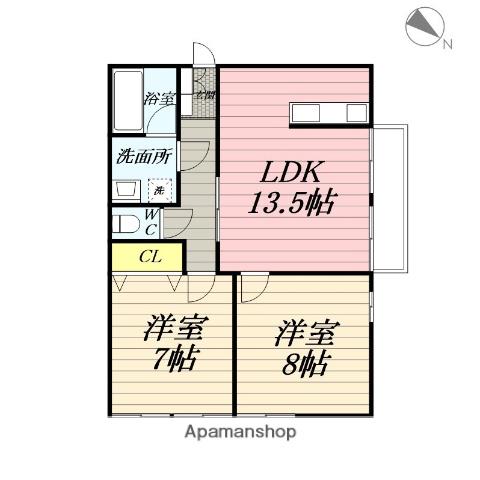 インマイライフ(2LDK/1階)の間取り写真