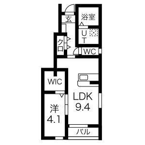 K.COURT(1LDK/1階)の間取り写真