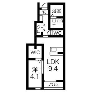 K.COURT(1LDK/1階)の間取り写真