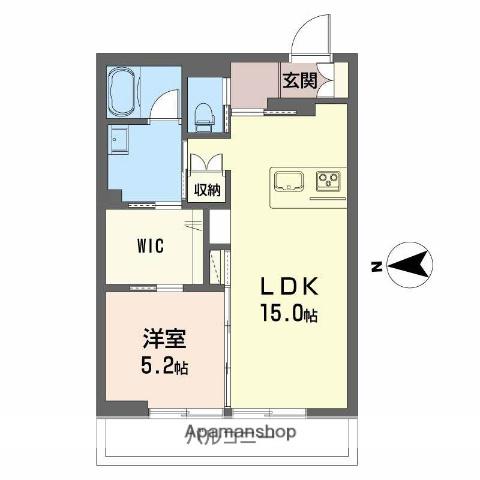シャーメゾン泉中央3丁目(1LDK/2階)の間取り写真