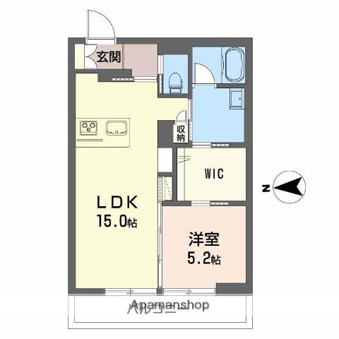 シャーメゾン泉中央3丁目(1LDK/2階)の間取り写真
