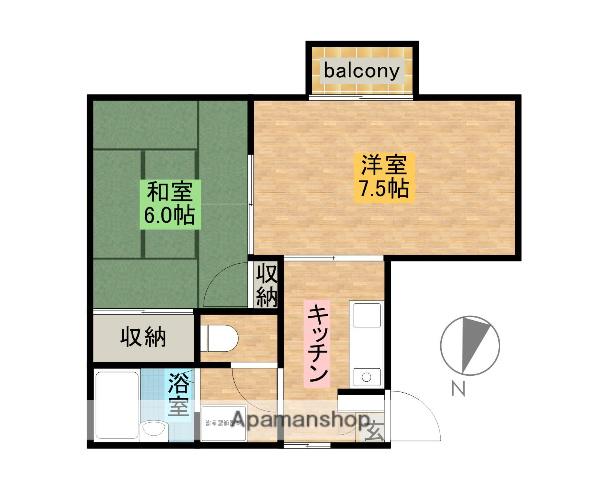 アイユウパレスK5(2K/2階)の間取り写真