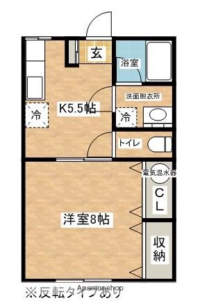 ドリームハウスⅠ(1DK/2階)の間取り写真