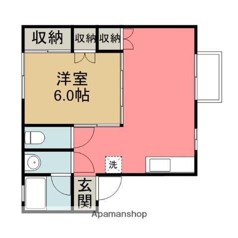 プチメゾン鳥海(1LDK/2階)の間取り写真