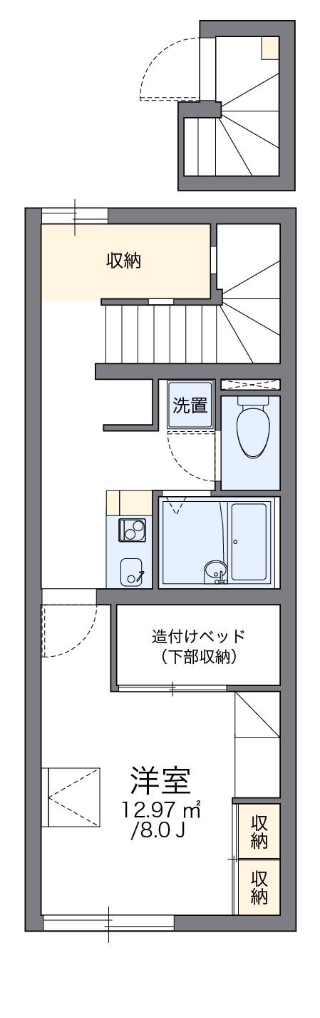 レオパレスアウル(1K/2階)の間取り写真