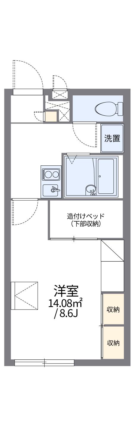 レオパレスK.SⅡ(1K/1階)の間取り写真