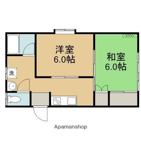 シャトルキャップ(2K/2階)の間取り写真