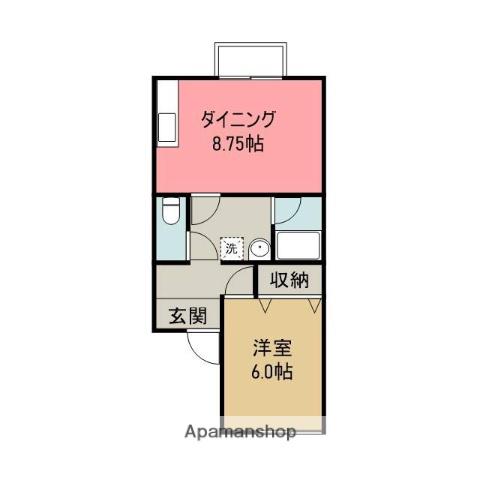 マリンサンセット(1LDK/2階)の間取り写真