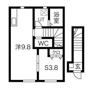 MONCIEL(ワンルーム/2階)の間取り写真