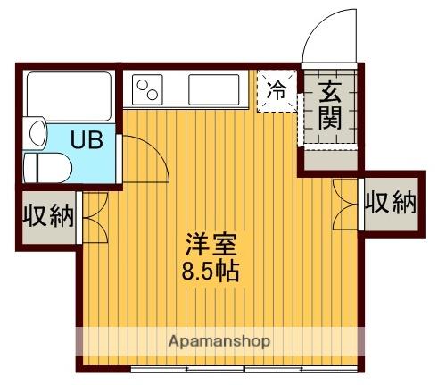 グレースコートⅡ(ワンルーム/2階)の間取り写真