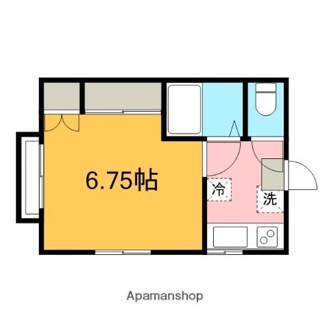 ハイツリバーサイドⅡ(1K/2階)の間取り写真