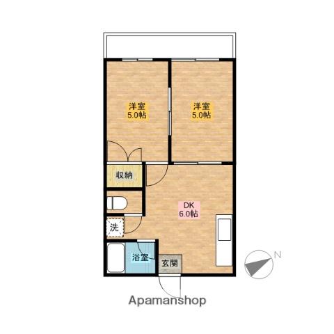 ニライカナイ(2DK/3階)の間取り写真