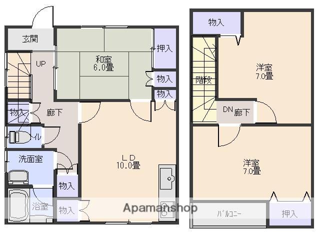 ゼネラル瀬川(3LDK/1階)の間取り写真