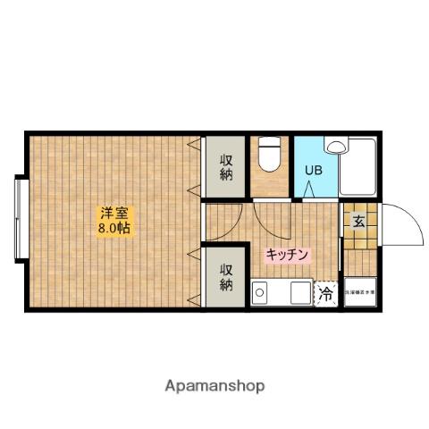 ピュアハウスHIRO(1K/1階)の間取り写真