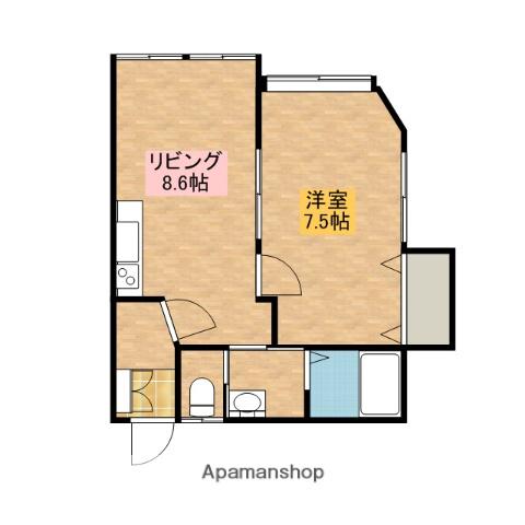 アーバンティ加賀屋Ⅰ(1LDK/2階)の間取り写真