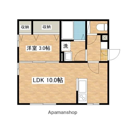 CEST SI BON 保戸野(1LDK/1階)の間取り写真