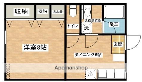 ドリームハウスⅠ(1K/2階)の間取り写真