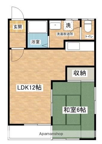 シャトレー陽(1LDK/2階)の間取り写真