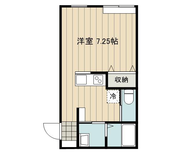 サンヴィレッジ保戸野(ワンルーム/2階)の間取り写真