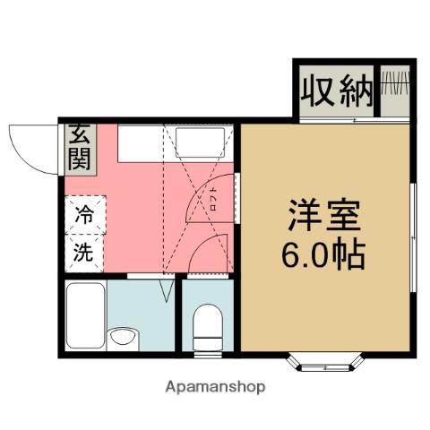 コーポ司Ⅲ(1K/1階)の間取り写真