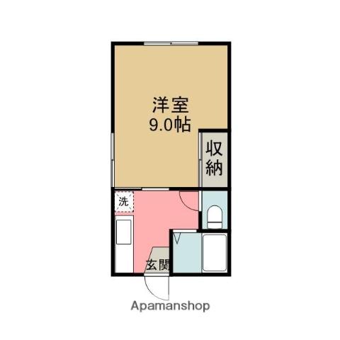羽越本線 羽後本荘駅 徒歩20分 2階建 築34年(1K/2階)の間取り写真