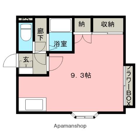 ハイツティー・アール・シー(ワンルーム/2階)の間取り写真