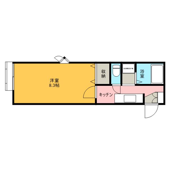 フェアステージ碇(1K/2階)の間取り写真