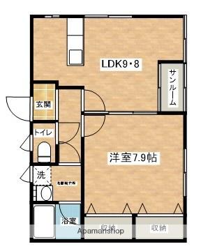 RICHOAK十弐番館(1LDK/2階)の間取り写真