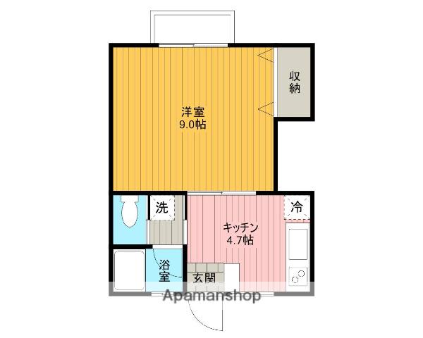 シティパレスⅤ(1DK/1階)の間取り写真