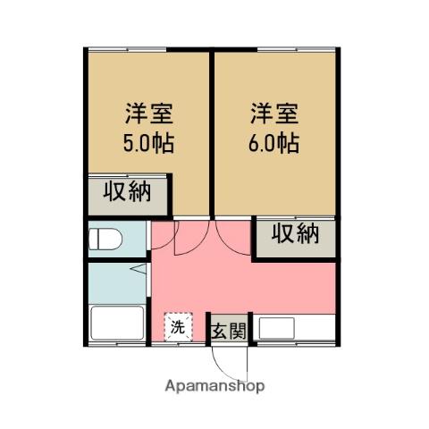 フェアステージリバーサイドⅢ(2K/2階)の間取り写真