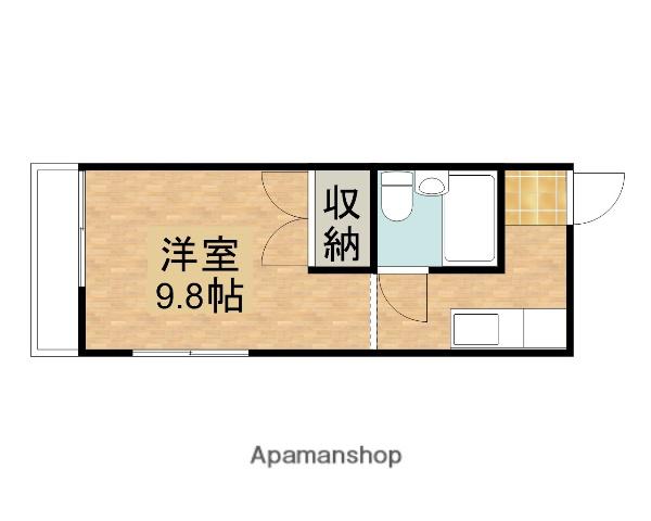 アベハイツ(ワンルーム/3階)の間取り写真