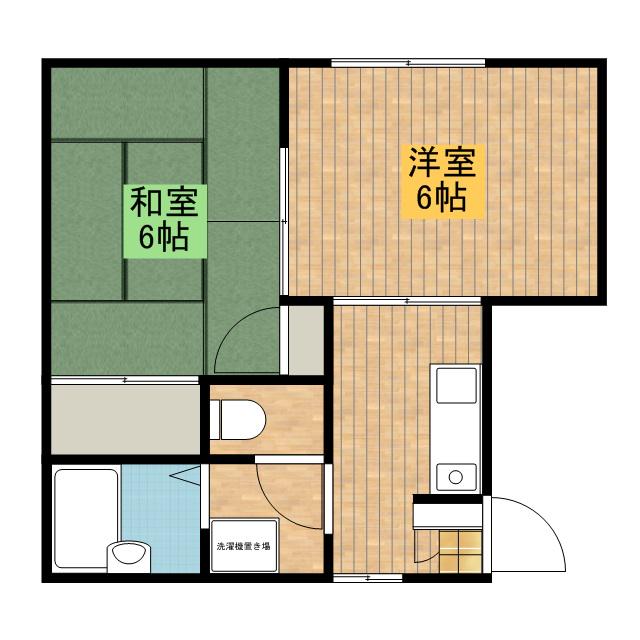 アイユウパレスK5(2K/1階)の間取り写真