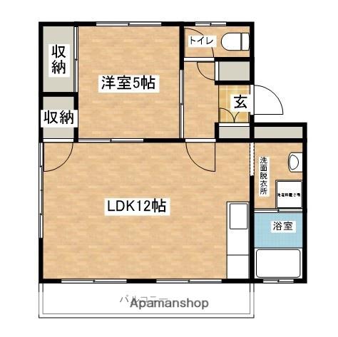 拓栄アパートA(1LDK/3階)の間取り写真